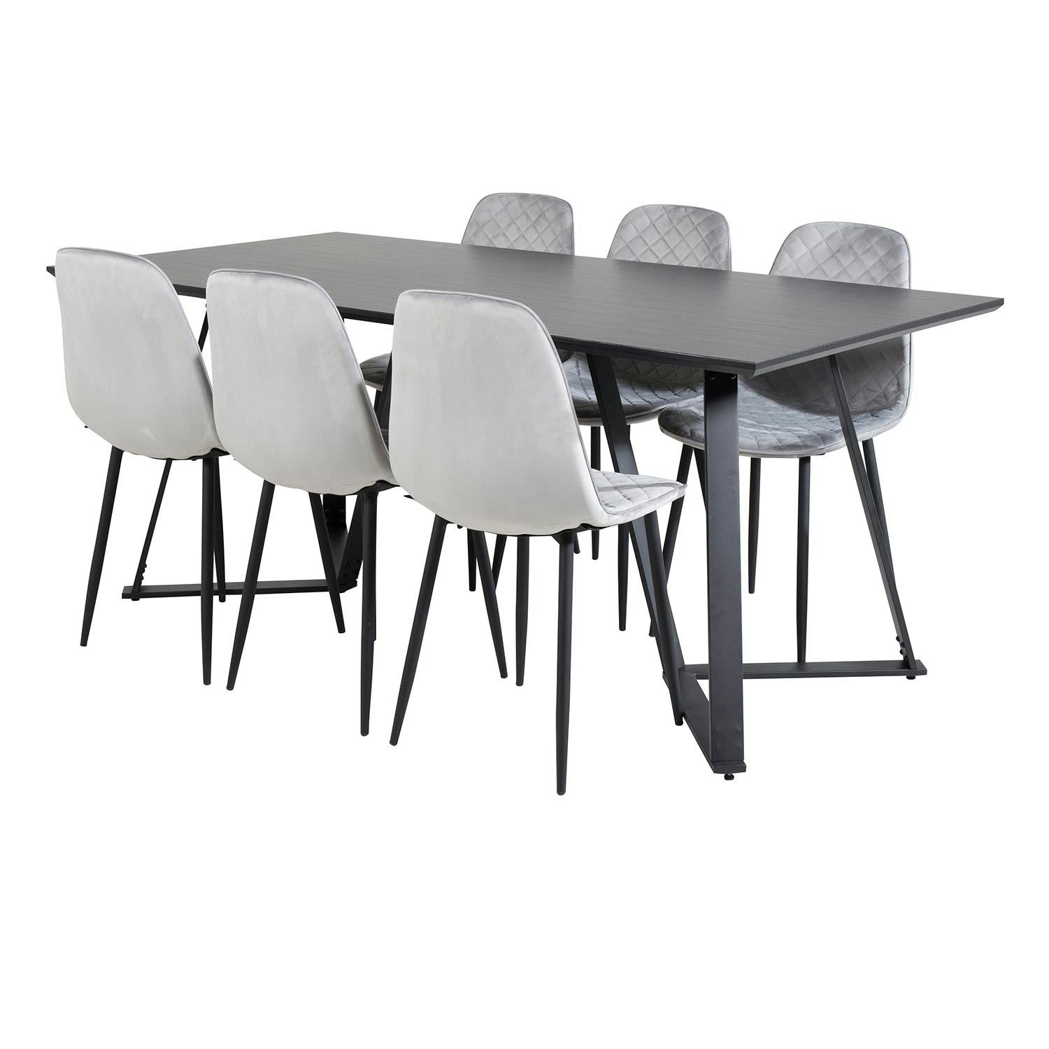 Matgrupp Venture Home Madde med 6 Phoi Stolar Sammet