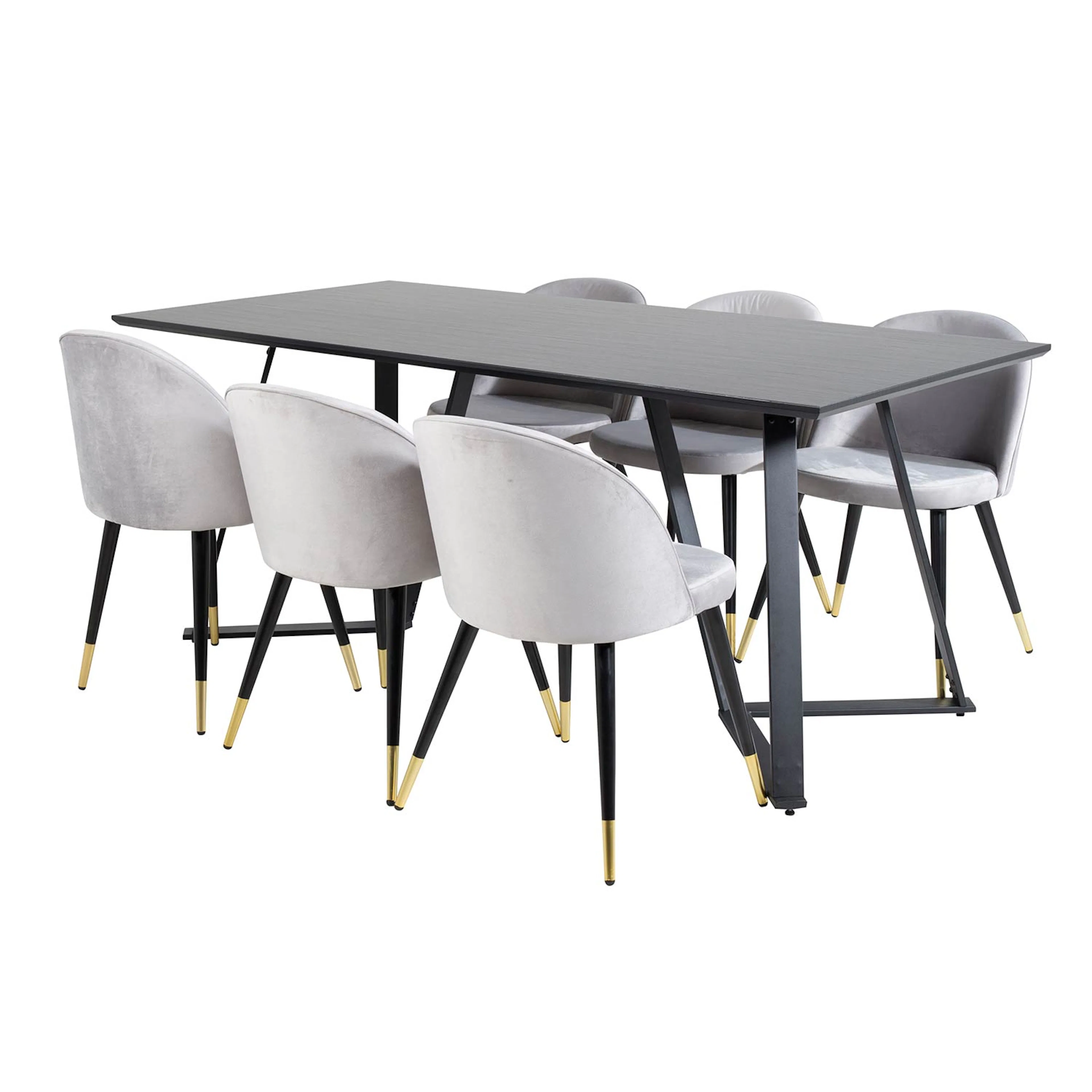 Svart/Ljusgrå/Mässing