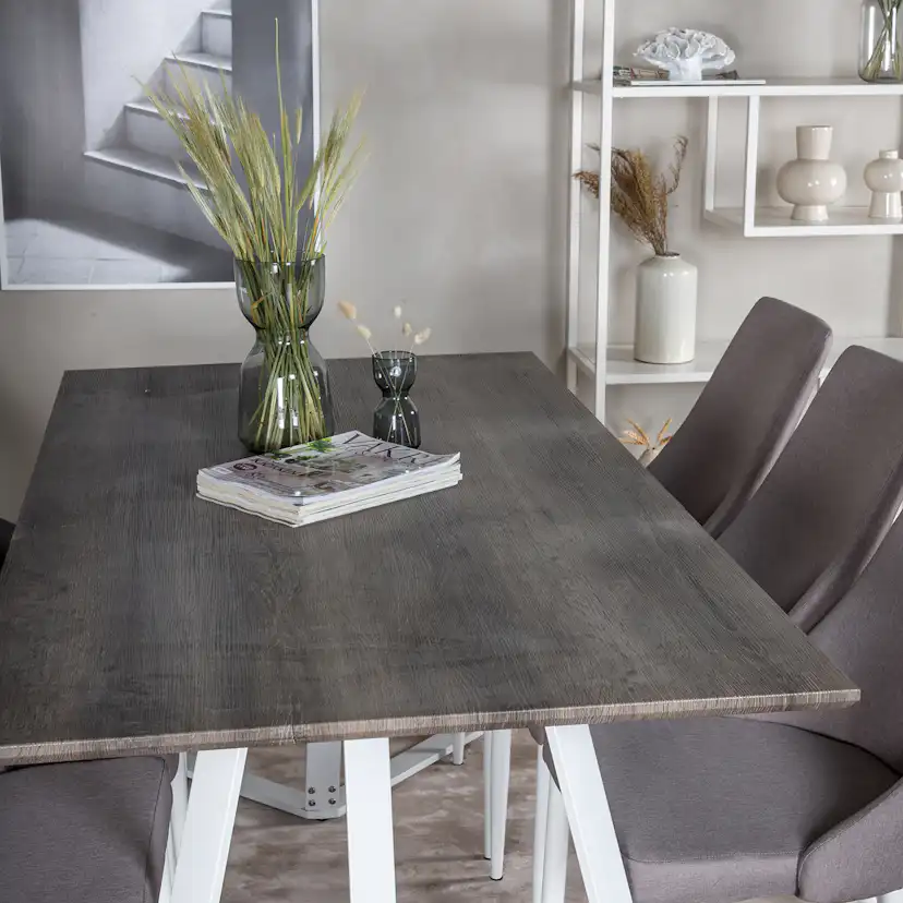 Matgrupp Venture Home Madde med 6 Laura Stolar Polyestertyg