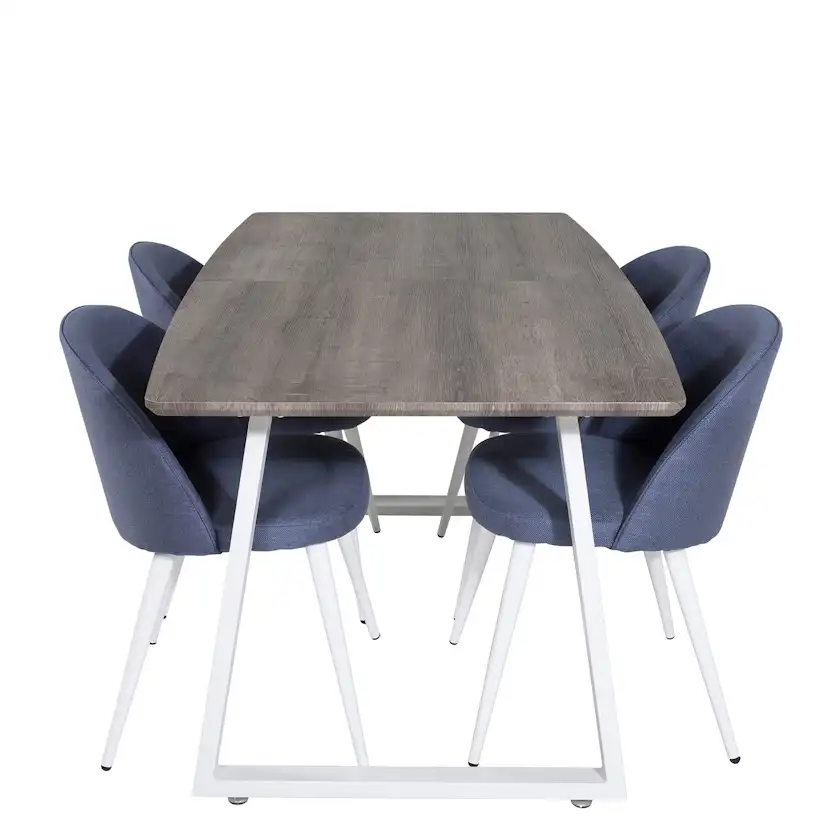 Matgrupp Venture Home Ina med 4 Valentina Stolar Polyestertyg