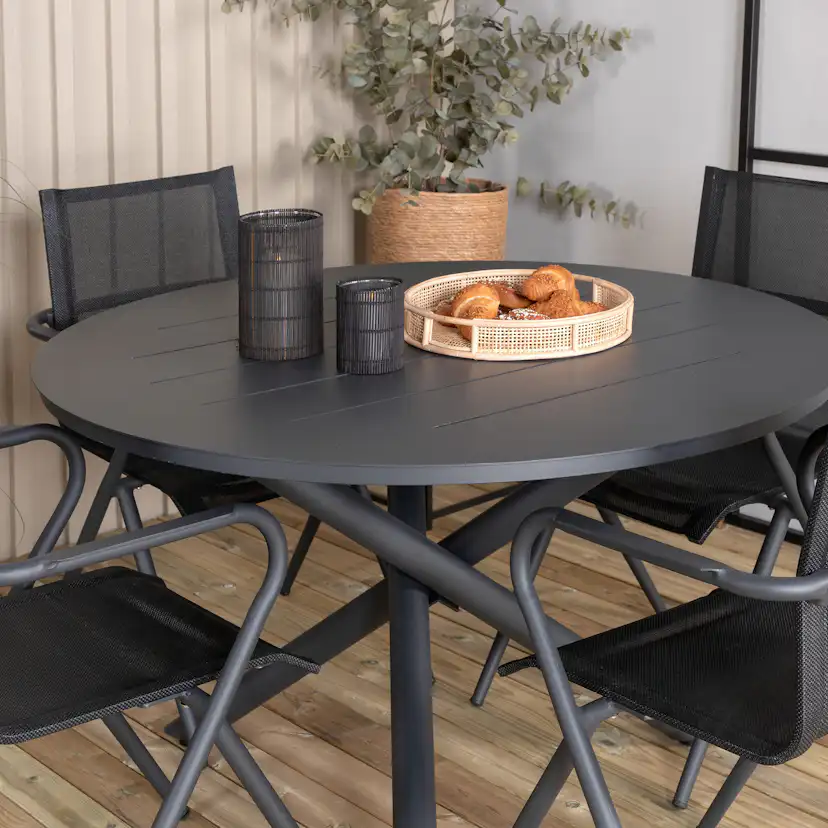 Matgrupp Venture Home Ande med 4 Sally Matstolar