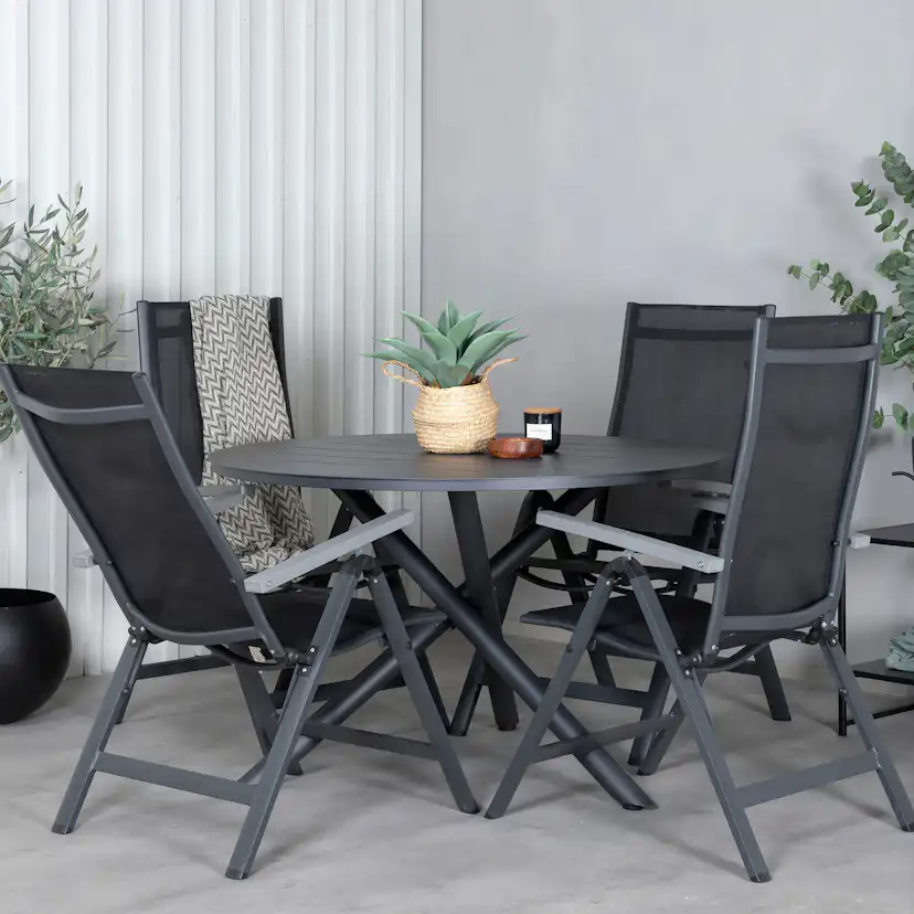 Matgrupp Venture Home Ande med 4 Laby Matstolar