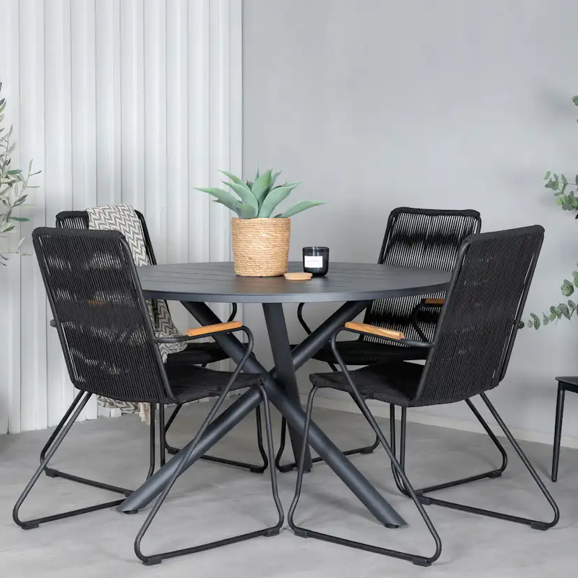 Matgrupp Venture Home Ande med 4 Boy Matstolar