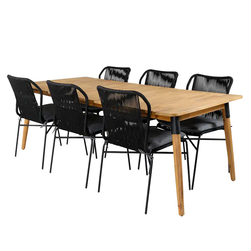 Matgrupp Utomhus Venture Home Julle med 6 Julle Trädgårdsstolar