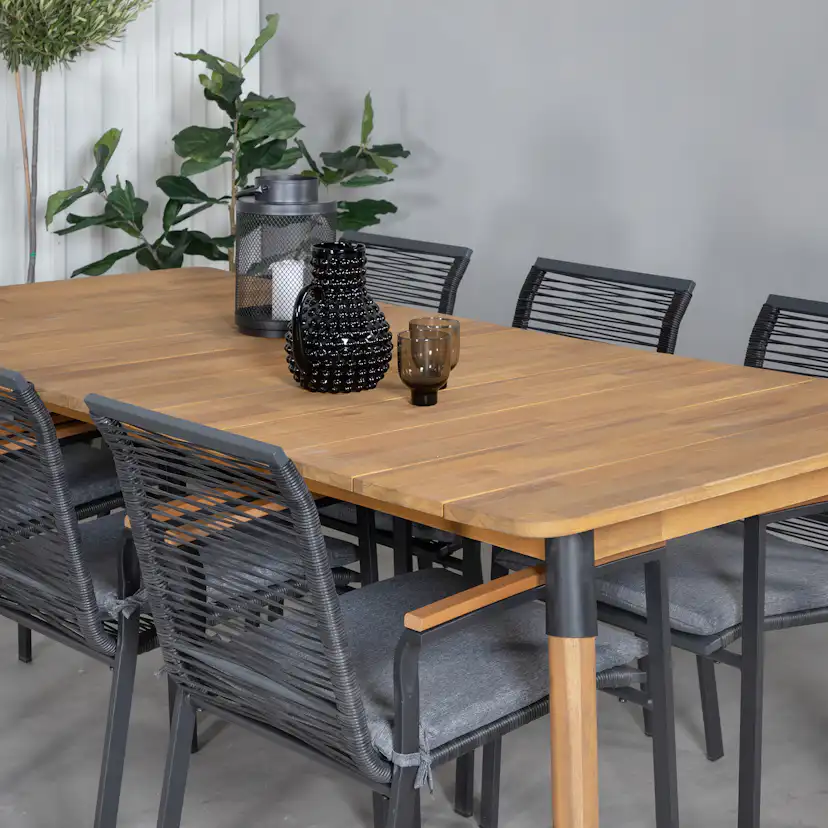 Matgrupp Utomhus Venture Home Julle med 6 Darri Trädgårdsstolar