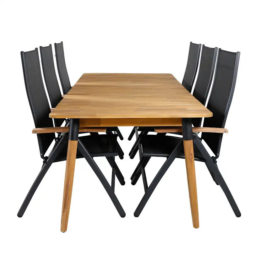 Matgrupp Utomhus Venture Home Julle med 6 Poda Trädgårdsstolar