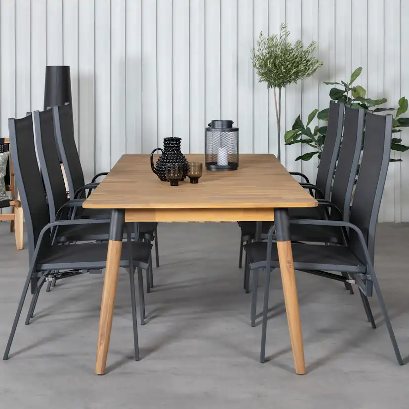 Matgrupp Utomhus Venture Home Julle med 6 Cubb Recliner Trädgårdsstolar