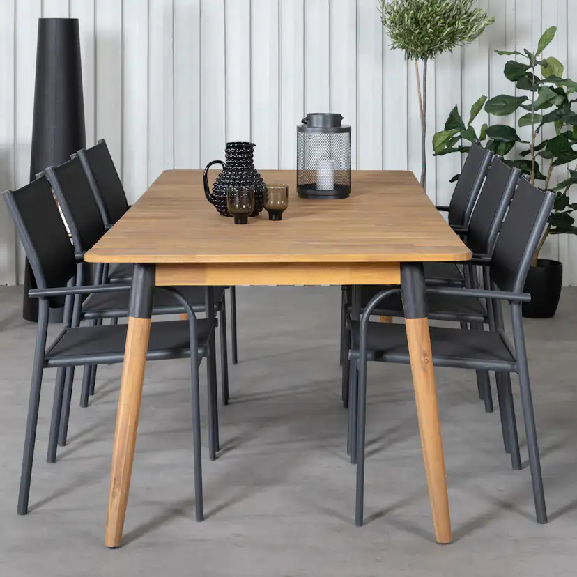 Matgrupp Utomhus Venture Home Julle med 6 Simba Trädgårdsstolar