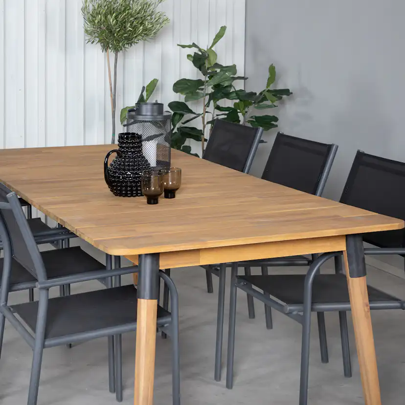 Matgrupp Utomhus Venture Home Julle med 6 Simba Trädgårdsstolar