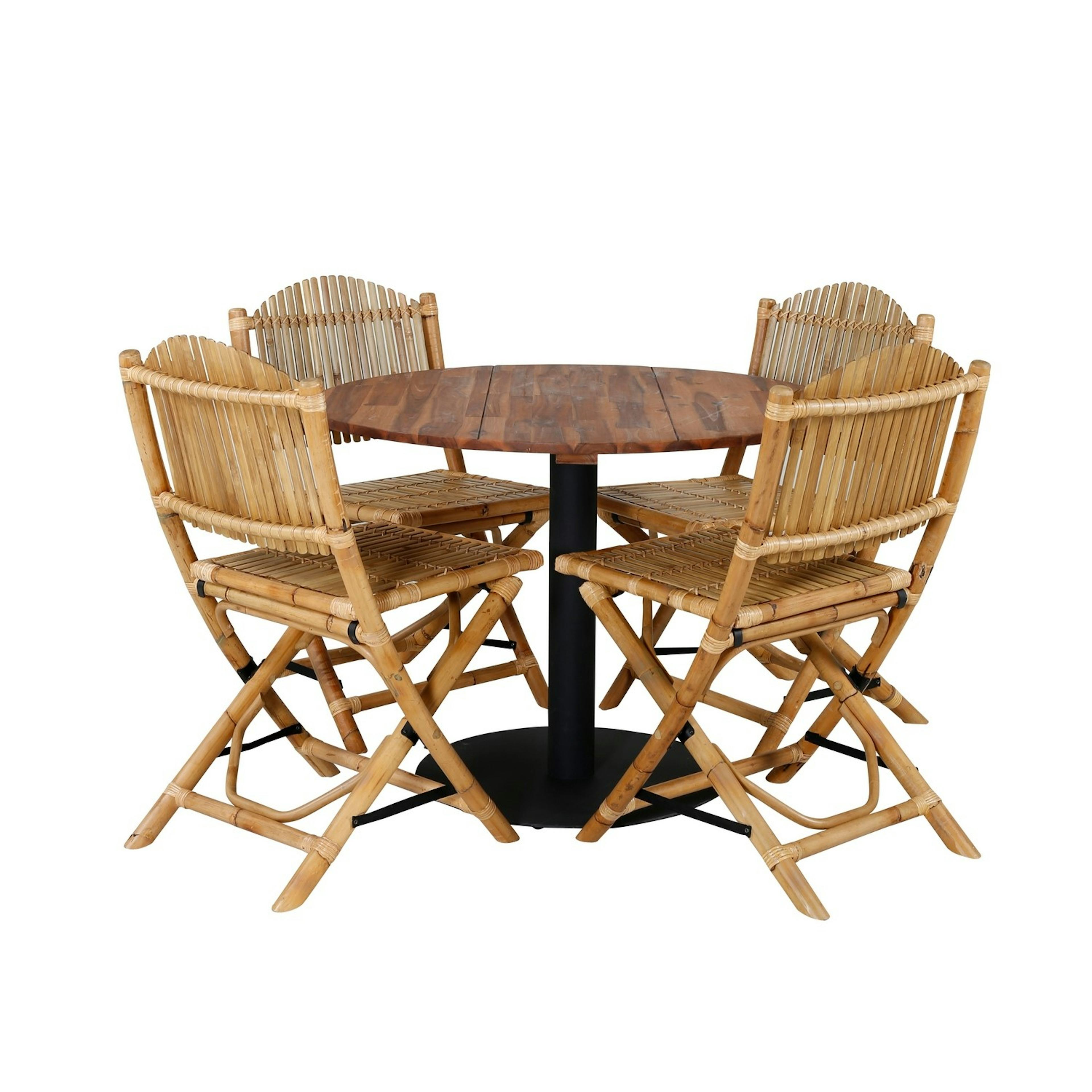 Matgrupp Venture Home Canne med 4 Cave Matstolar