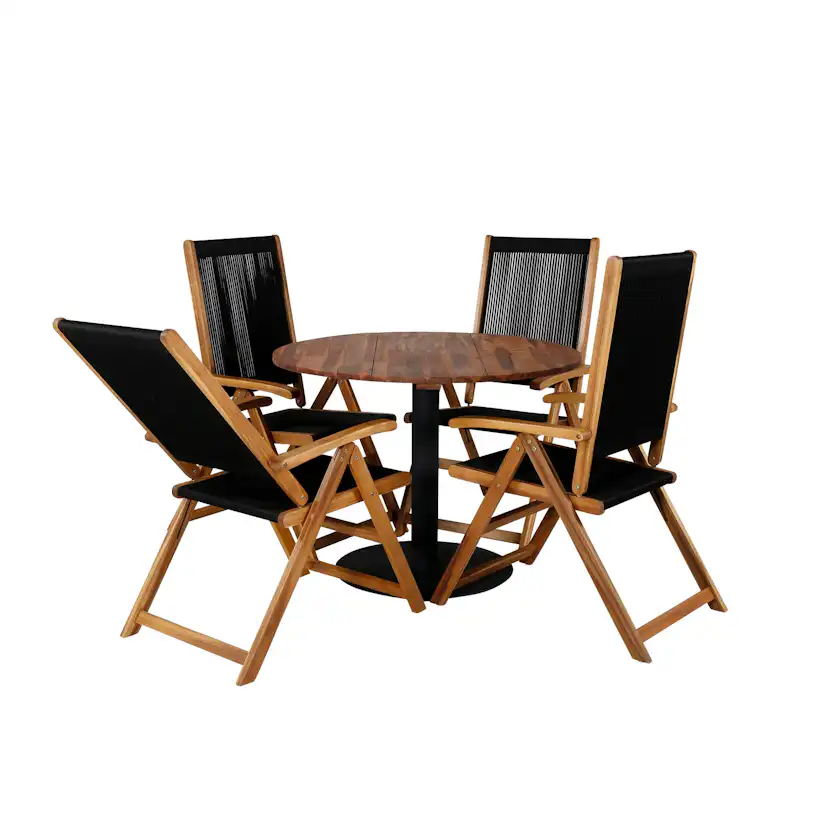 Matgrupp Venture Home Canne med 4 Jimbo Vikbara Matstolar