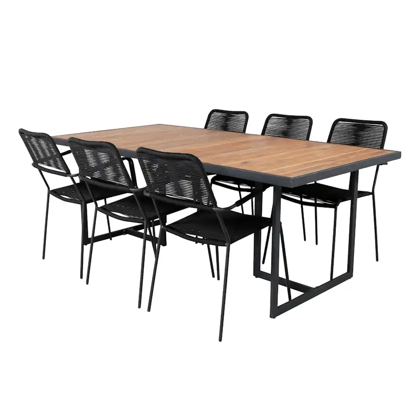 Matgrupp Venture Home King med 6 Lumi Karmstolar