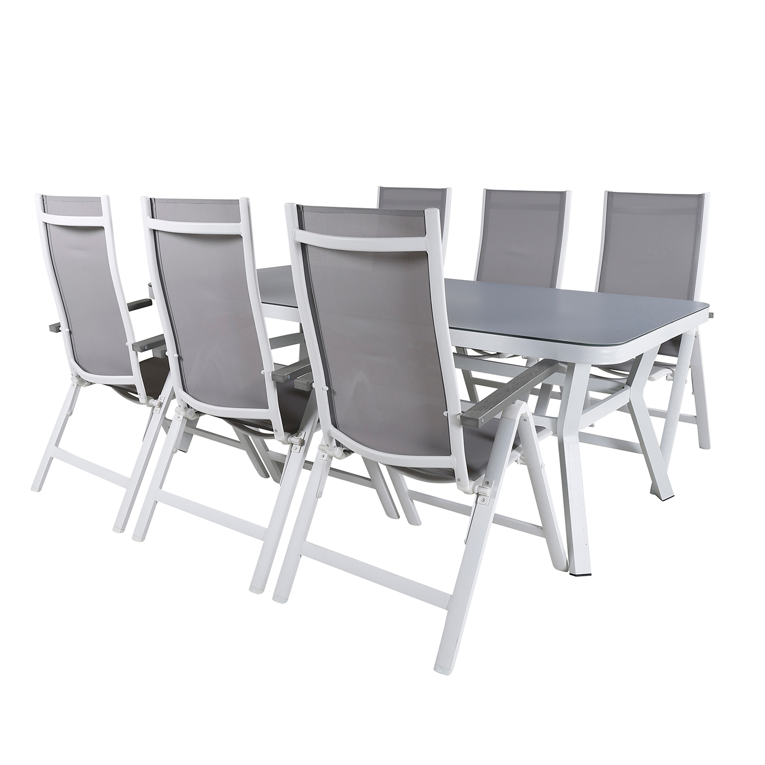 Matgrupp Utomhus Venture Home Virya 160x90 med 6 Albany PositionsTrädgårdsstolar