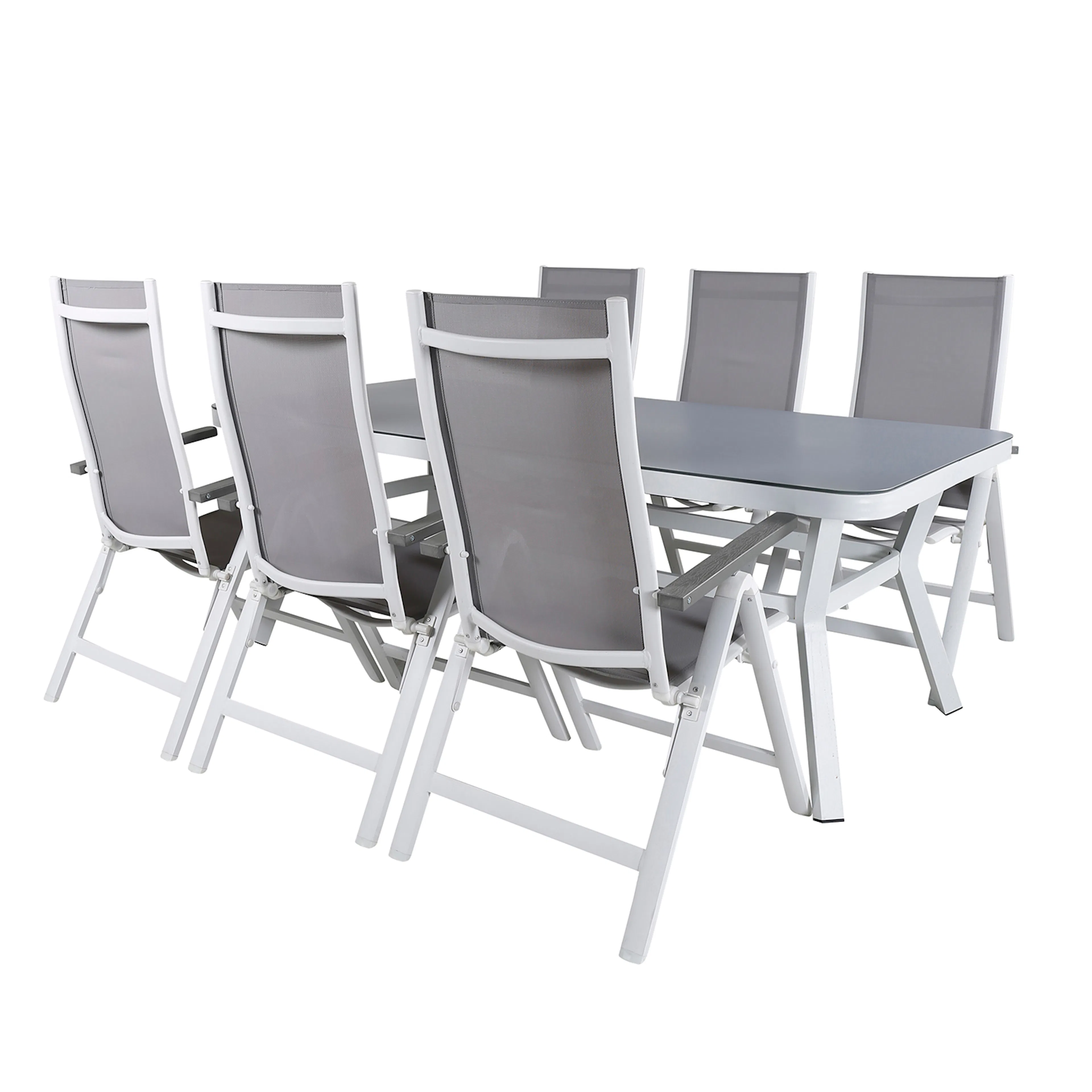 Matgrupp Utomhus Venture Home Virya 160x90 med 6 Albany PositionsTrädgårdsstolar