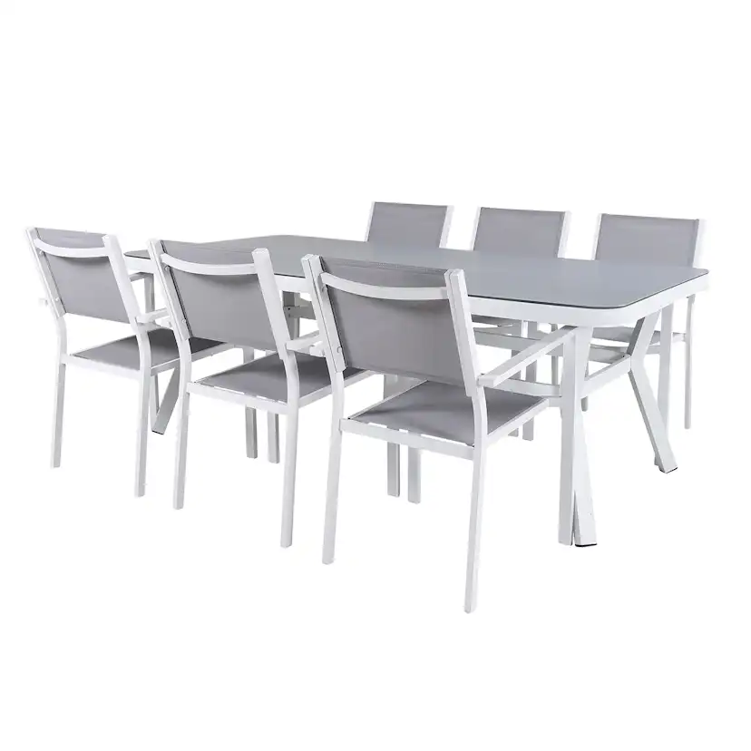 Matgrupp Venture Home Virya 160x90 med 6 Copacabana Stapelstolar