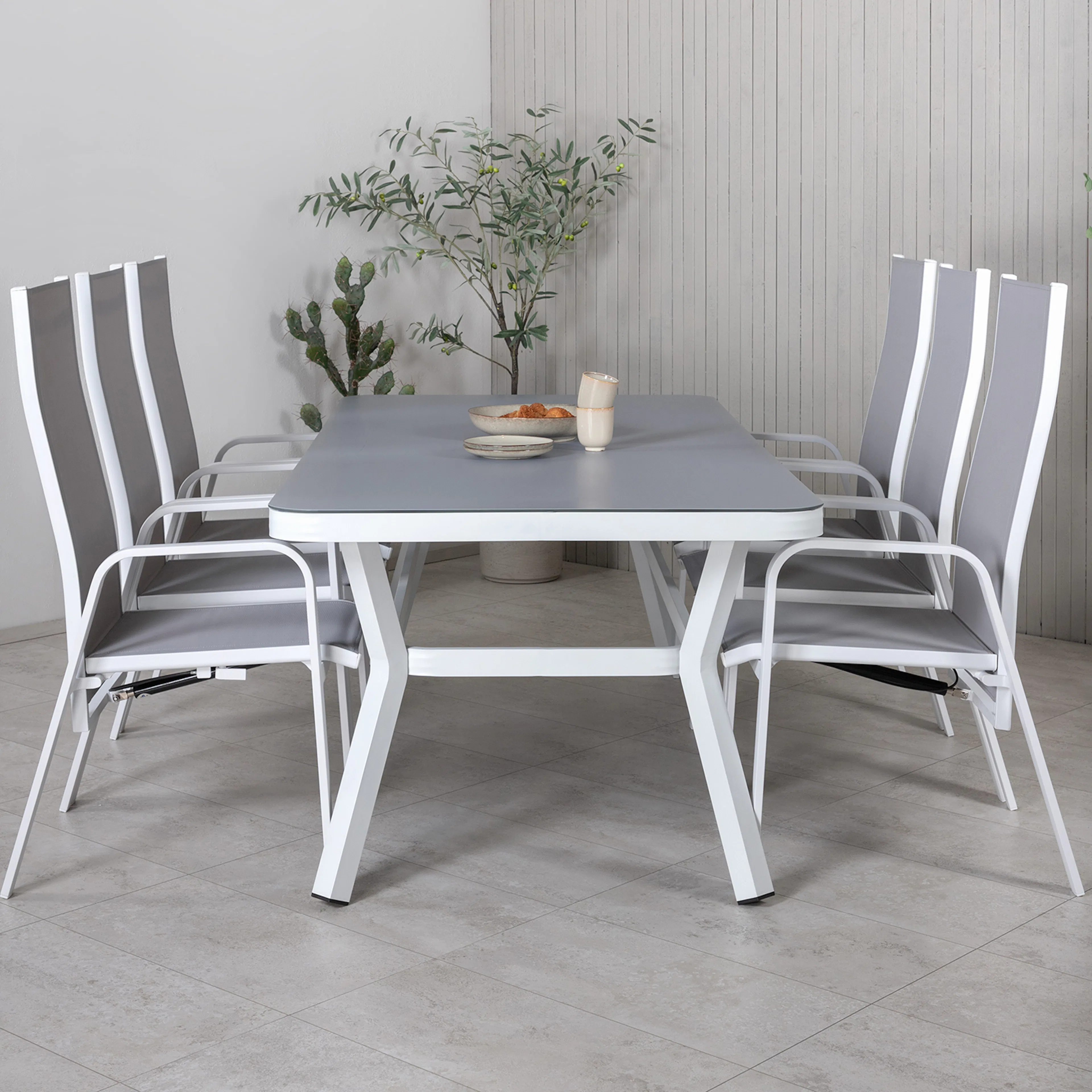 Matgrupp Utomhus Venture Home Virya 160x90 med 6 Copacabana ReclinerTrädgårdsstolar