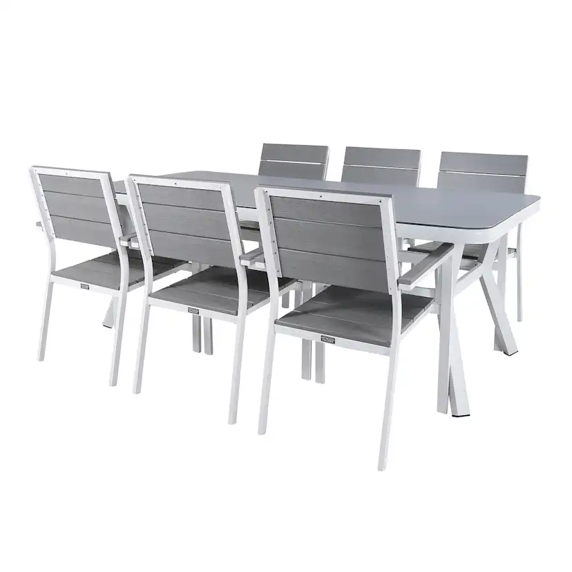 Matgrupp Utomhus Venture Home Virya 160x90 med 6 Levels StapelTrädgårdsstolar