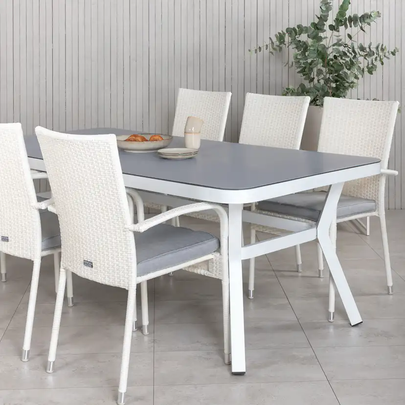 Matgrupp Venture Home Virya 160x90 med 6 Anna Matstolar