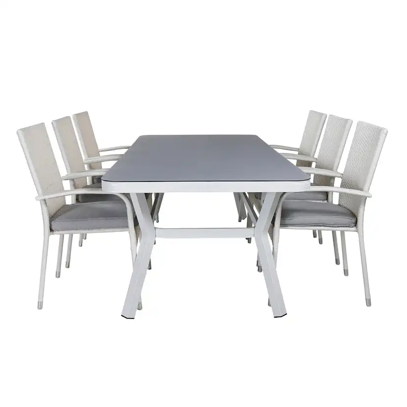 Matgrupp Venture Home Virya 160x90 med 6 Anna Matstolar