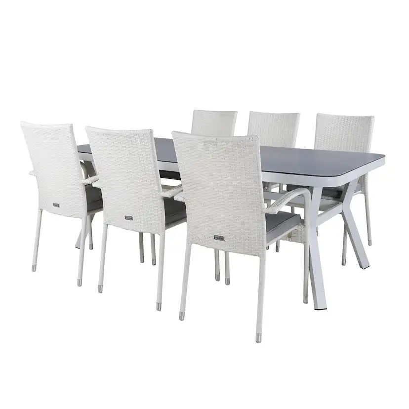 Matgrupp Venture Home Virya 160x90 med 6 Anna Matstolar