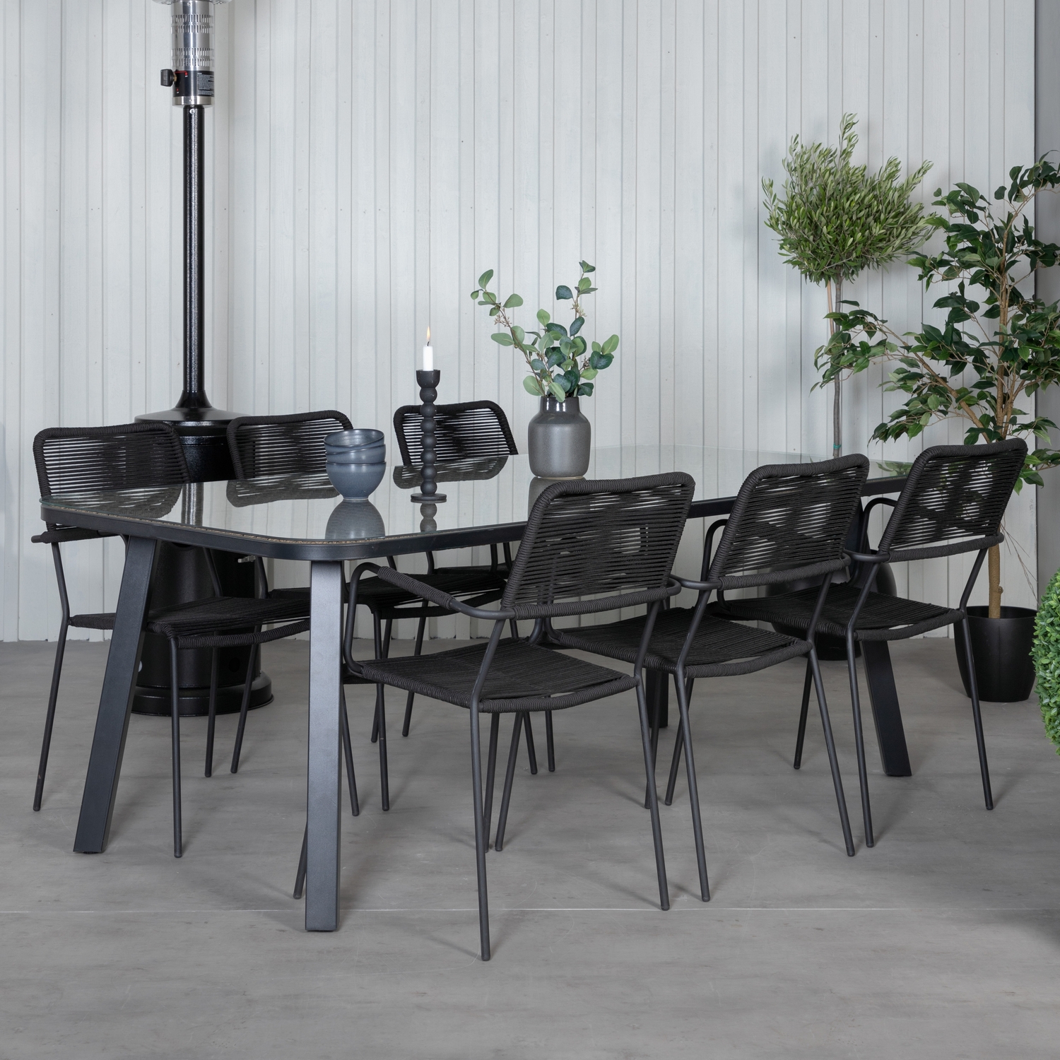 Matgrupp Venture Home Peoria med 6 Leon Matstolar