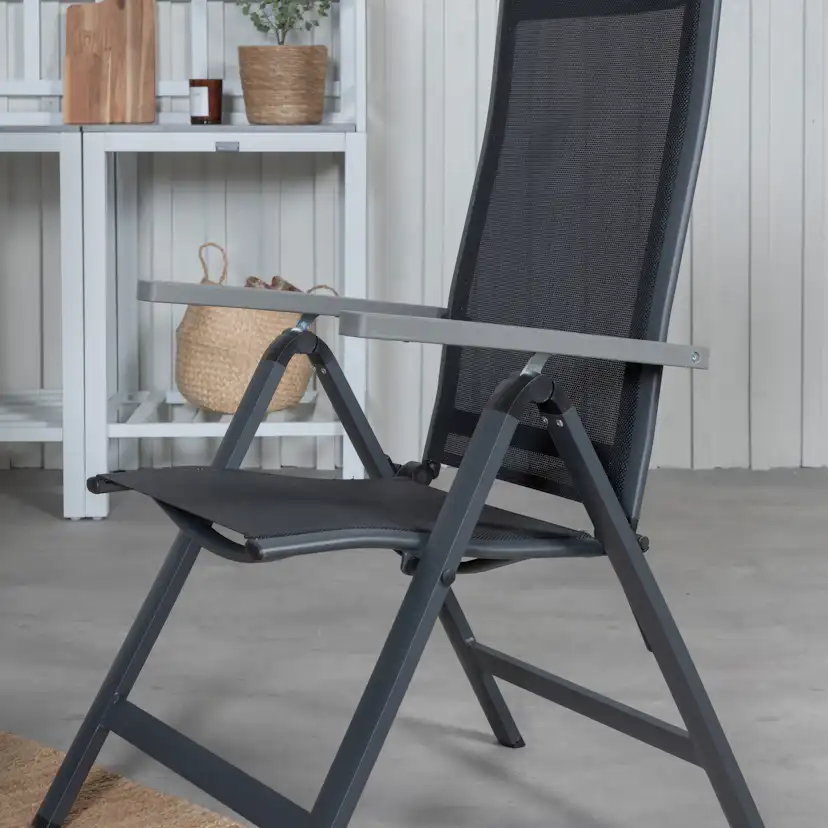 Matgrupp Venture Home Lova 224 Svart med 6 Aleyna Positionsstolar