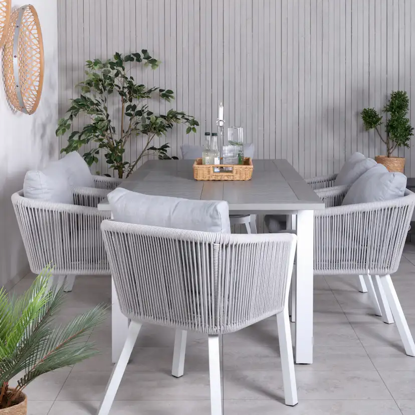 Matgrupp Venture Home Aleyna med 6 Virya Matstolar