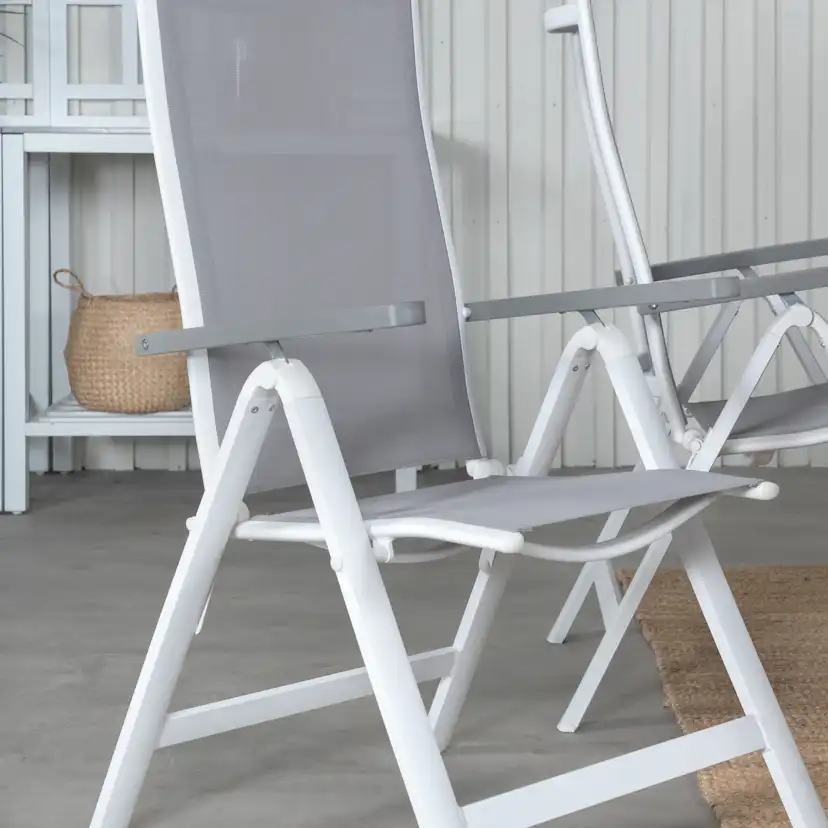 Matgrupp Venture Home Aleyna 152 Vit med 4 Aleyna Positionsstolar