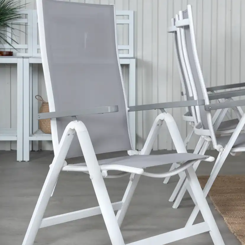 Matgrupp Venture Home Aleyna 152 Vit med 6 Aleyna Positionsstolar