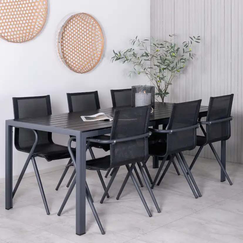 Matgrupp Utomhus Venture Home Break med 6 Alina Trädgårdsstolar