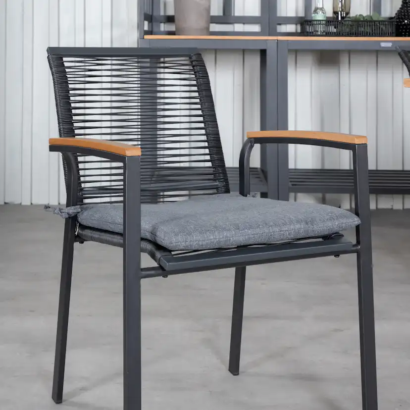 Matgrupp Utomhus Venture Home Perla 152 med 6 Douglas Trädgårdsstolar