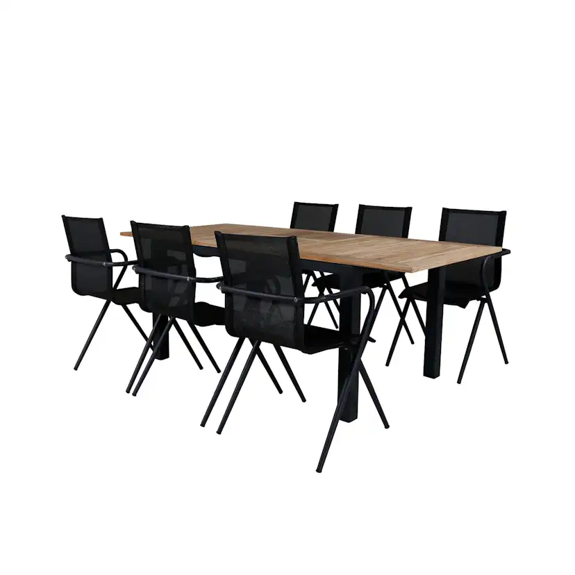 Matgrupp Venture Home Perla 152 med 6 Aspen Matstolar