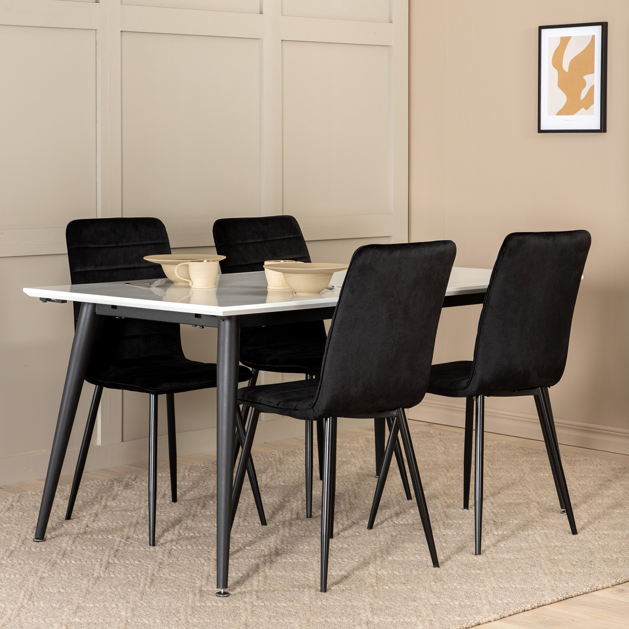 Matgrupp Venture Home Jolie med 4 Walerina Stolar