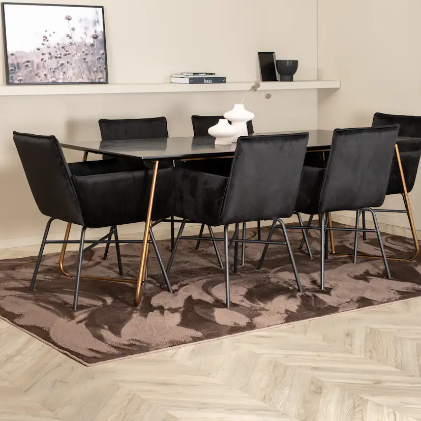 Matgrupp Venture Home Annika Koppar med 6 Annika Stolar