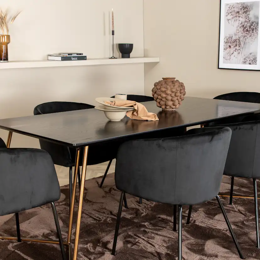 Matgrupp Venture Home Annika med 6 Bergen Stolar