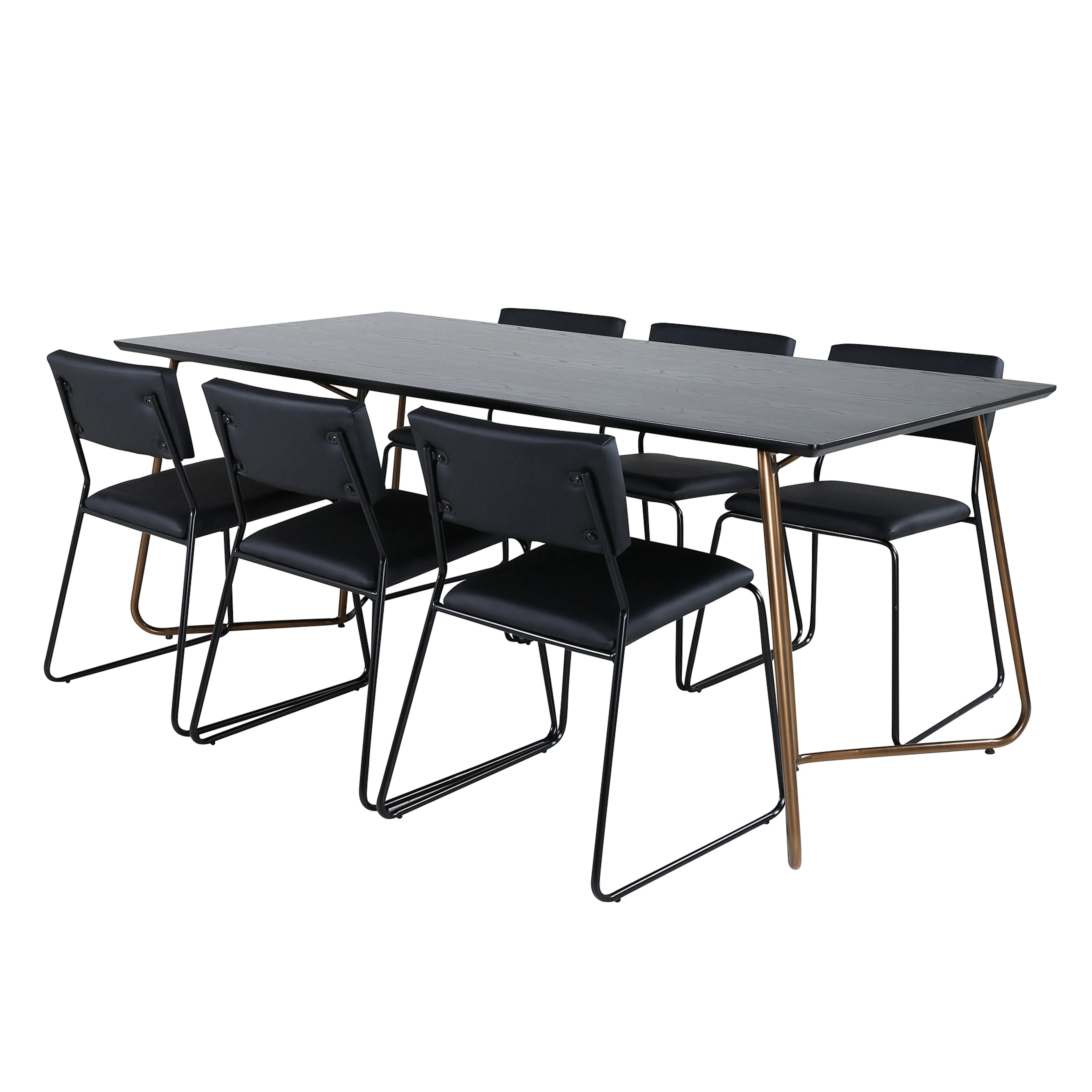 Matgrupp Venture Home Annika med 6 Kungshamn Stolar Konstläder