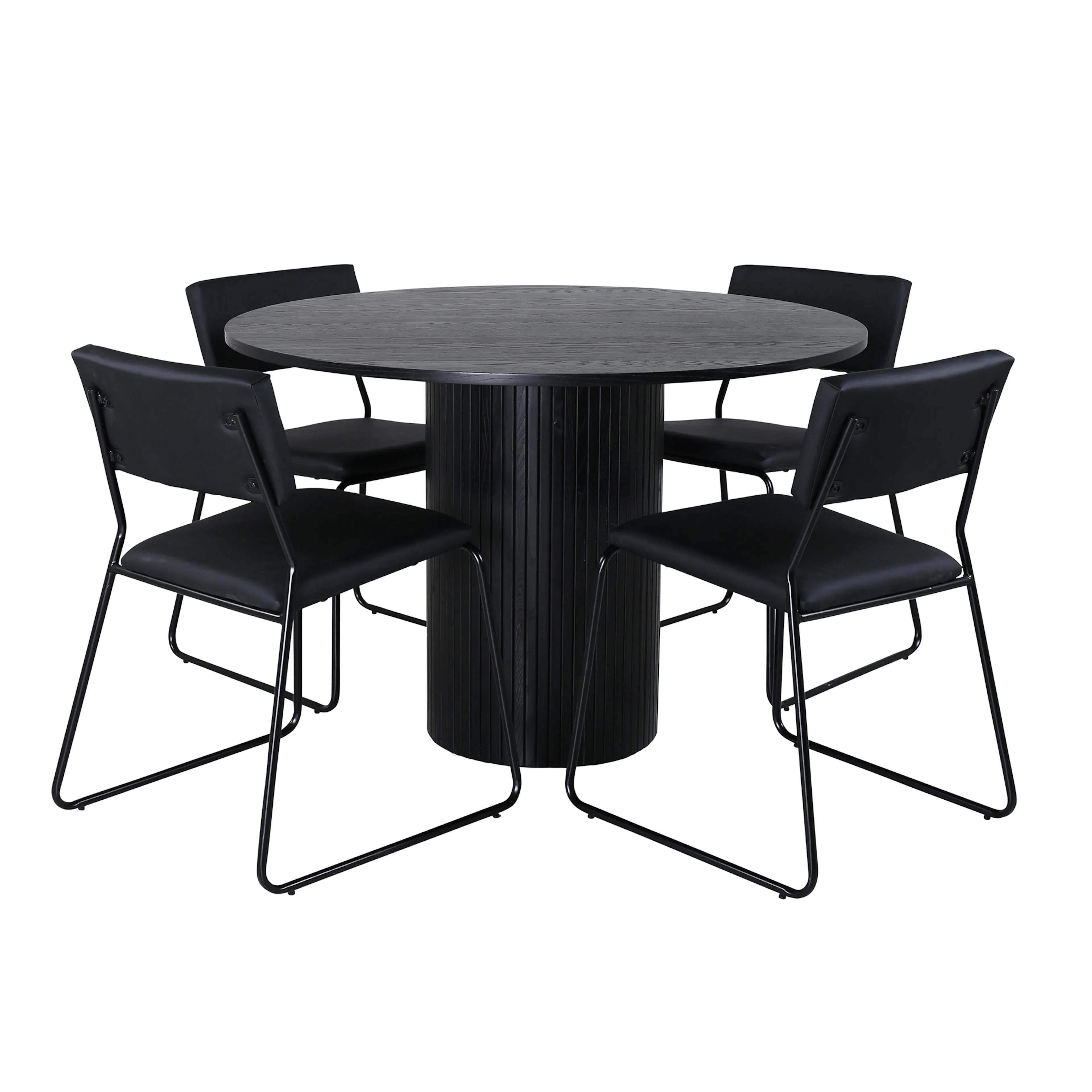 Matgrupp Venture Home Bianca Rund med 4 Kungshamn Stolar