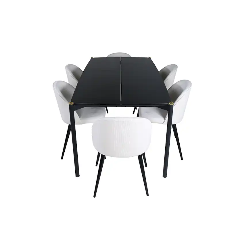 Matgrupp Venture Home Paris matbord och Valentina matstol