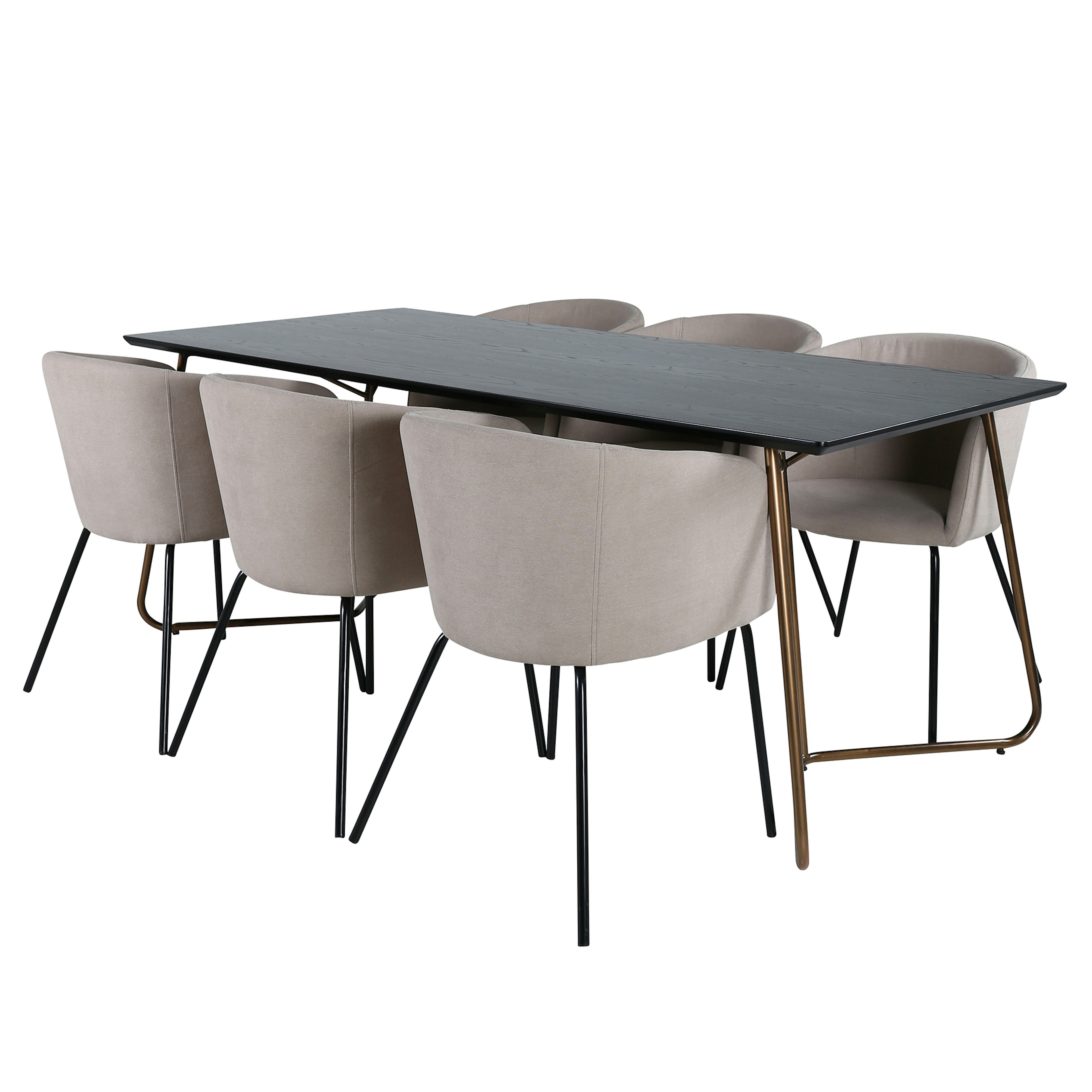 Matgrupp Venture Home Annika med 6 Bergen Stolar Polyester