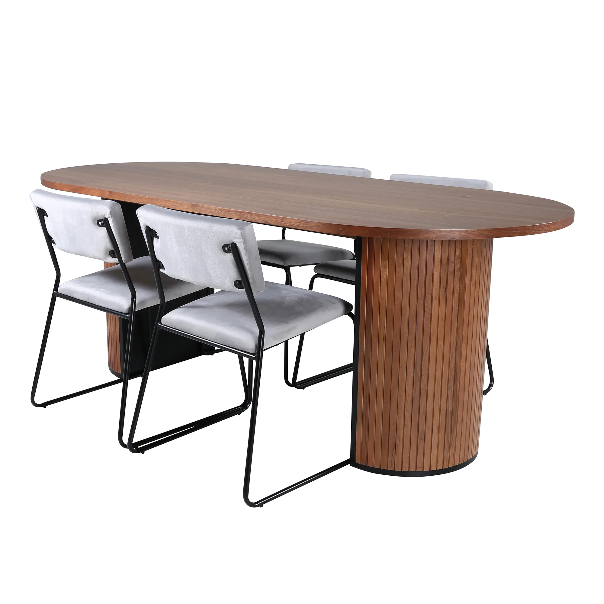 Matgrupp Venture Home Bianca med 4 Kungshamn Stolar Sammet