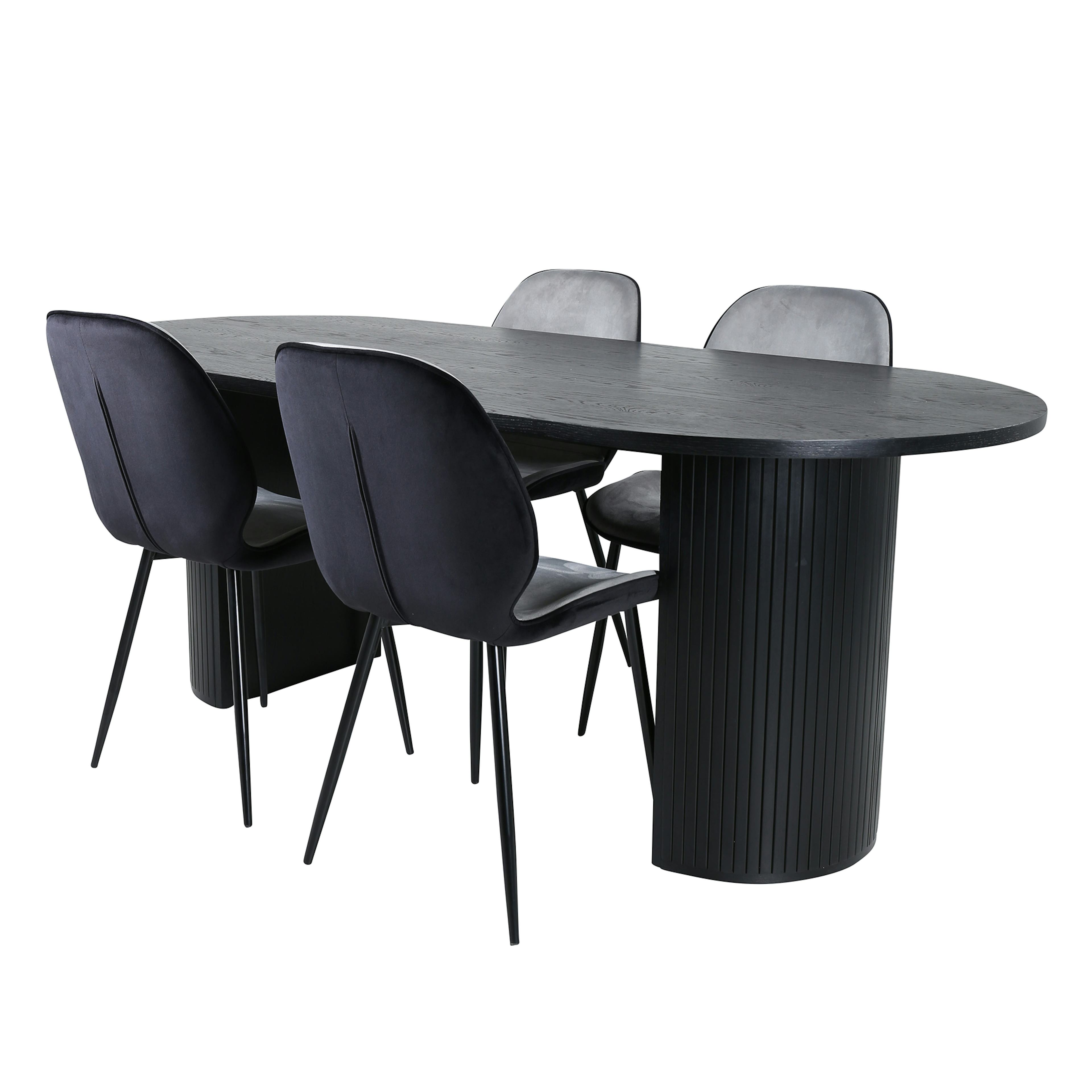 Matgrupp Venture Home Bianca med 4 Elisa Stolar