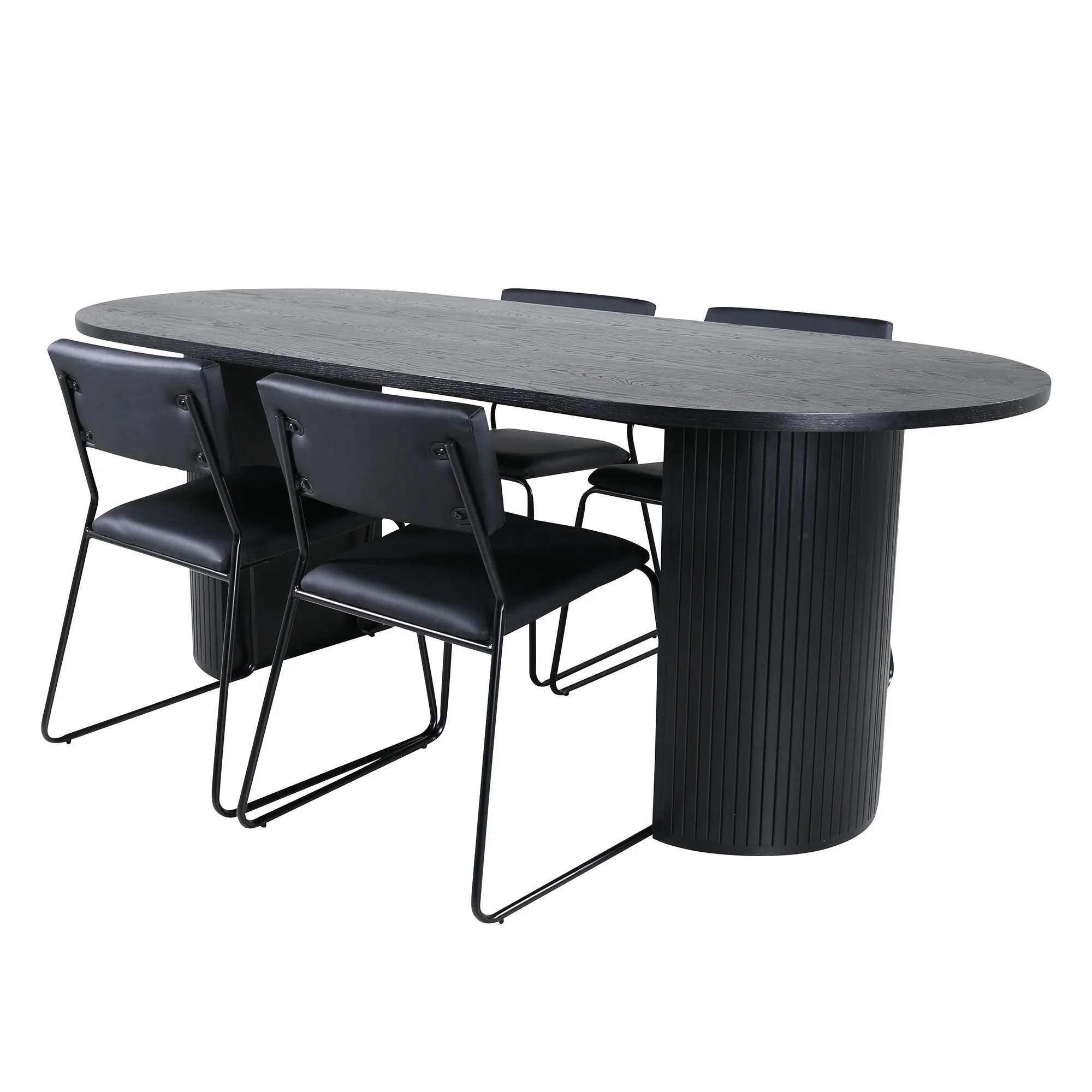 Matgrupp Venture Home Bianca med 4 Kungshamn Stolar Konstläder