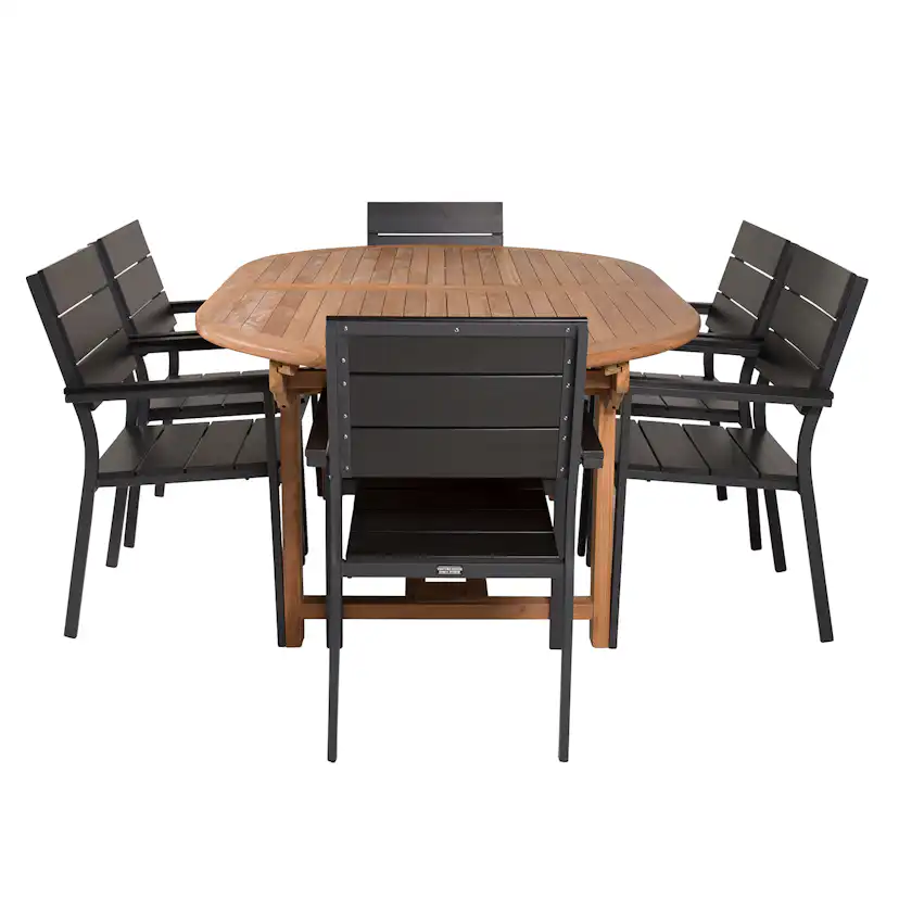 Matgrupp Utomhus Venture Home Kenya 180-240x120 Teak med 6 Levels KarmTrädgårdsstolar