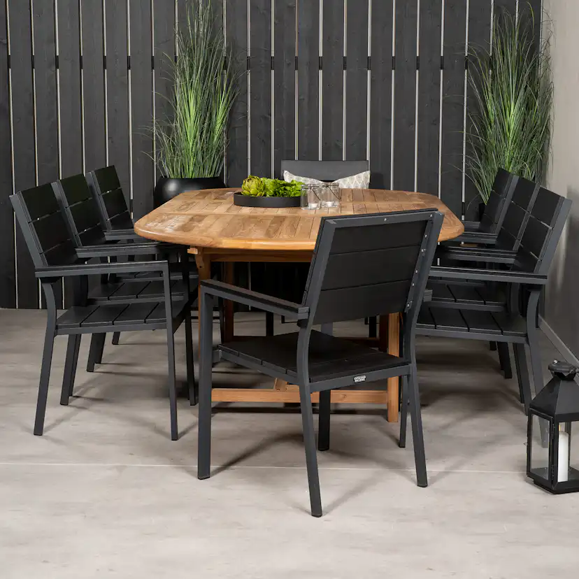 Matgrupp Utomhus Venture Home Kenya 180-240x120 Teak med 8 Levels KarmTrädgårdsstolar