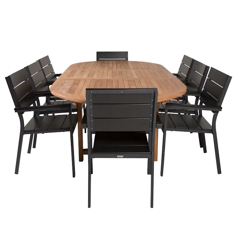 Matgrupp Utomhus Venture Home Kenya 180-240x120 Teak med 8 Levels KarmTrädgårdsstolar