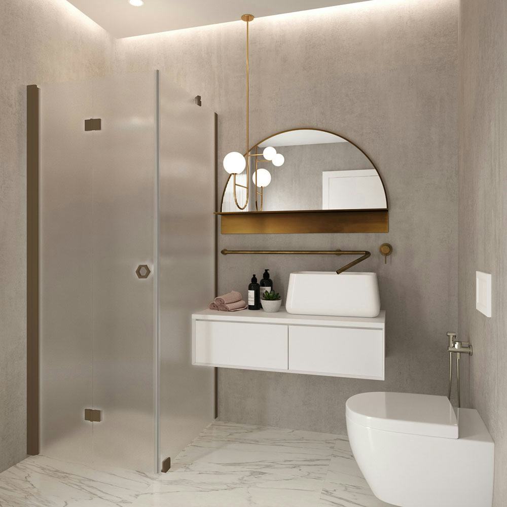 Duschhörn Hietakari Forma 369 Fast Vägg och Vikbar Dörr