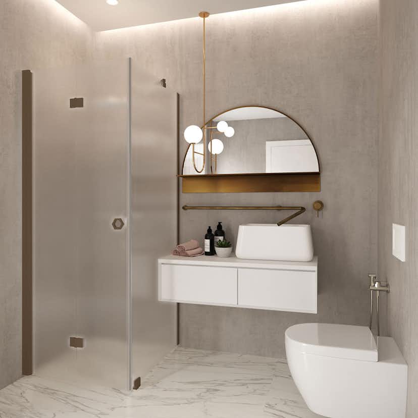 Duschhörn Hietakari Forma 369 Fast Vägg och Vikbar Dörr