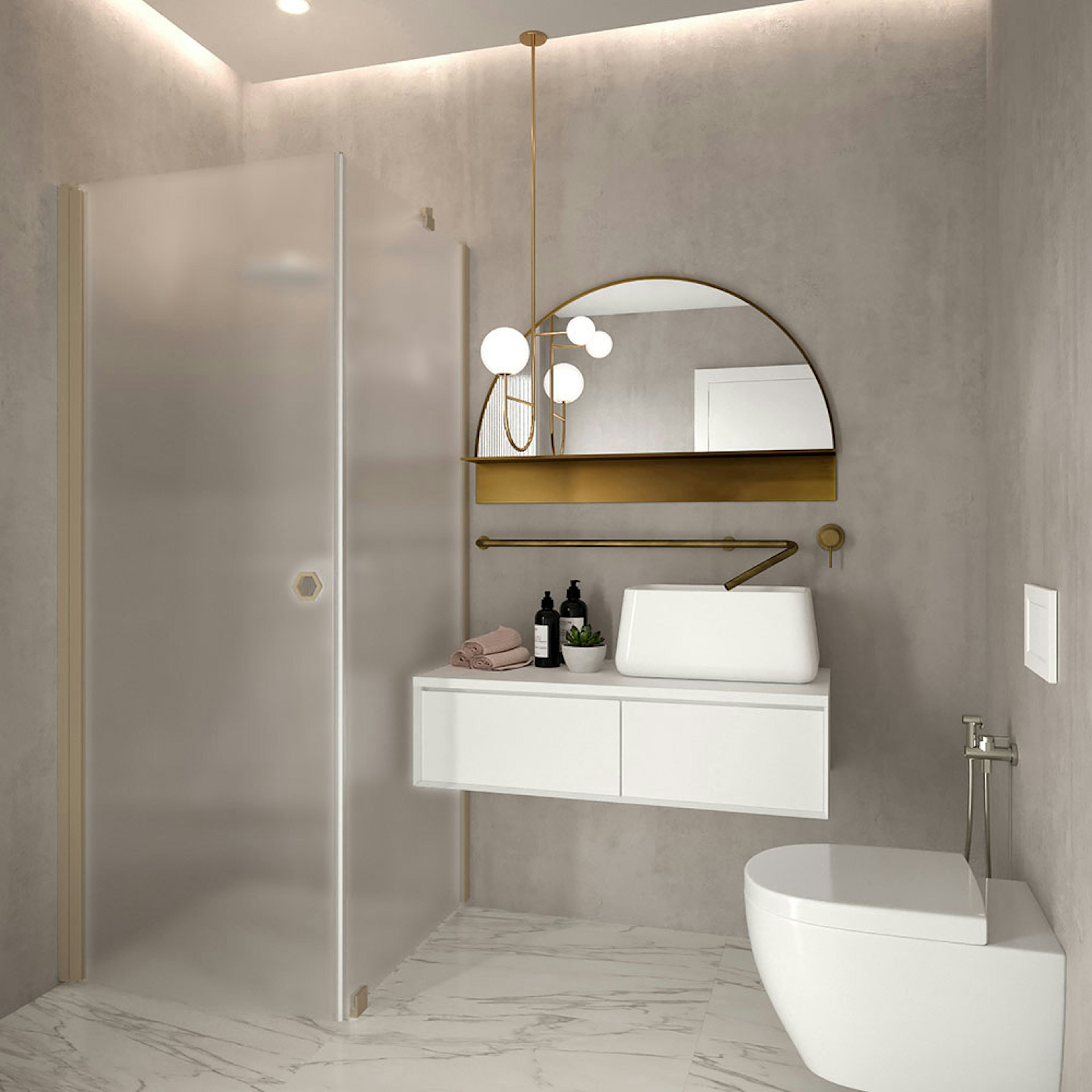 Duschhörn Hietakari Forma 368 Fast Vägg och Vändbar Dörr