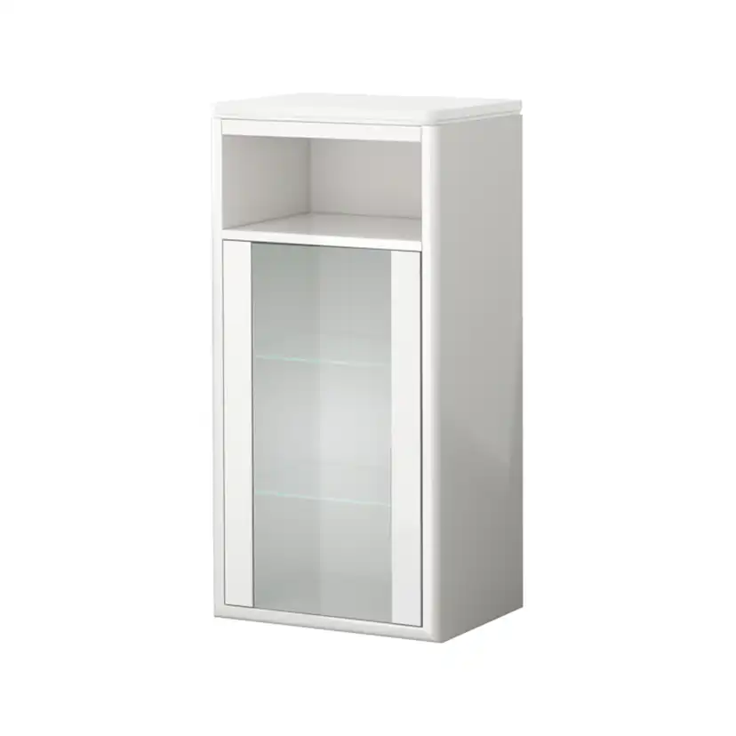 Sidoskåp DuoBad Vilan med Frostglasdörr