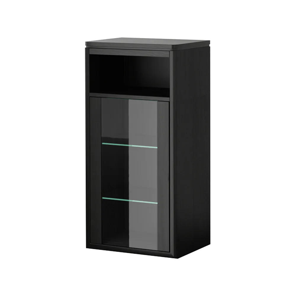 Sidoskåp DuoBad Vilan med Klarglasdörr